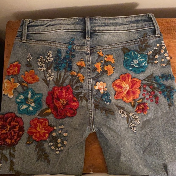 Free People Farrah Flare Embroidered 